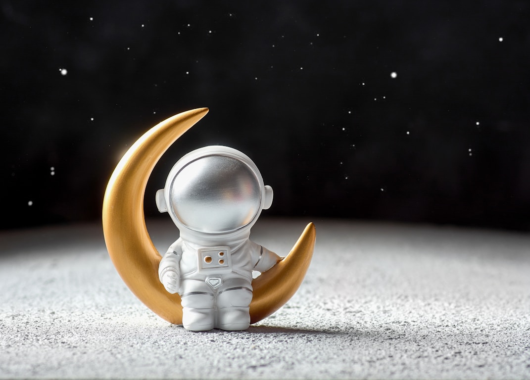 Astronaut and Moon